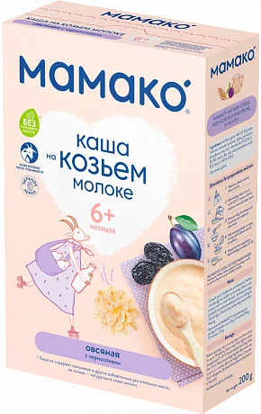 Овсяная с черносливом Овсяная каша с черносливом на козьем молоке для детского прикорма.