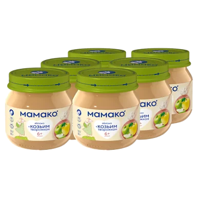 Пюре яблоко, 6 шт.