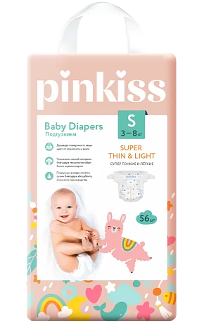 Подгузники, размер: S, 3-8 кг, 56 шт. Подгузники, размер: S, 3-8 кг, 56 шт.