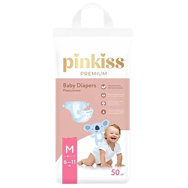 Подгузники, размер: M, 6-11 кг, 50 шт.