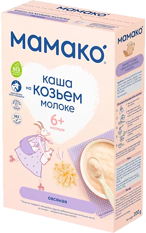 Овсяная каша на козьем молоке из цельных злаков